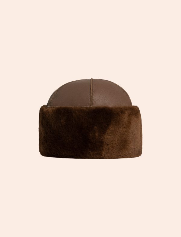 BÆÆ Lue varm brun i italiensk shearling
